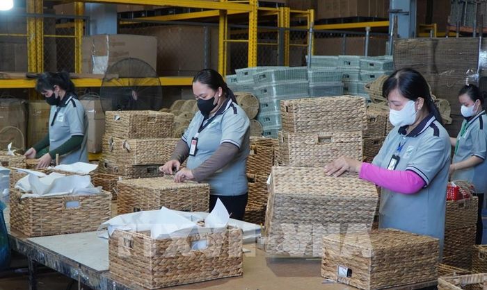 Các sản phẩm thủ công mỹ nghệ của Công ty TNHH Xuất nhập khẩu Bình An Thịnh đã xuất khẩu sang nhiều quốc gia. Ảnh: Nhựt An - TTXVN