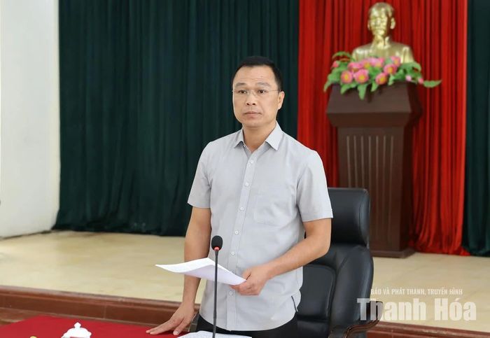 Chủ tịch UBND tỉnh Tô Anh Dũng phát biểu chỉ đạo tại buổi làm việc.
