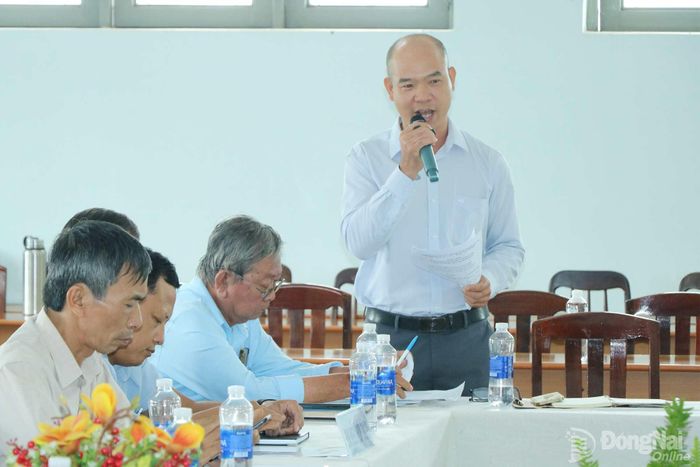 Đại diện Hợp tác xã Đa Lộc Đồng Nai (xã La Ngà) chia sẻ thực tế phát triển của đơn vị tại hội nghị. Ảnh: Vương Thế