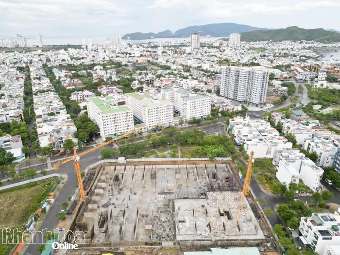 Dự án Nhà ở xã hội CT-01 Khu đô thị An Bình Tân đang được thi công.