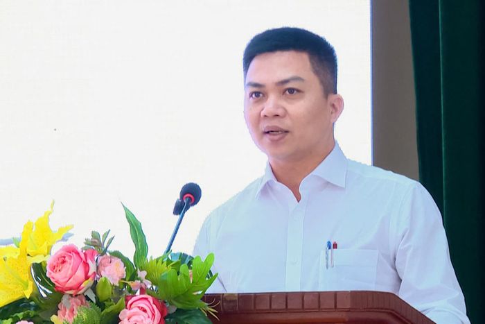 Ông Trần Văn Linh, Phó Giám đốc Ban Quản lý dự án iLandscape Lâm Đồng phát biểu khai mạc hội thảo