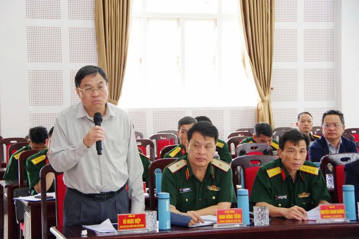 Đồng chí Võ Ngọc Hiệp, Phó Chủ tịch UBND tỉnh phát biểu tại buổi làm việc
