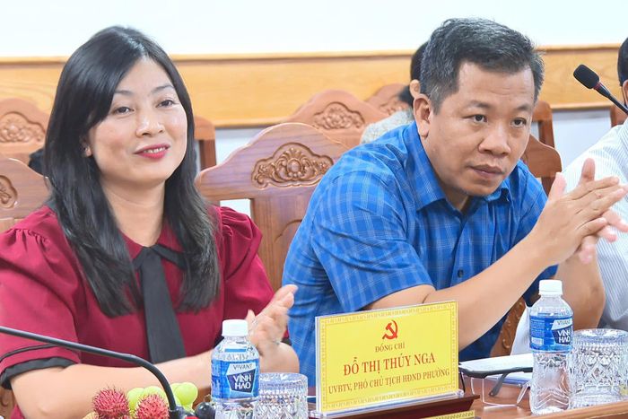 Lãnh đạo phường Phan Thiết tại buổi làm việc