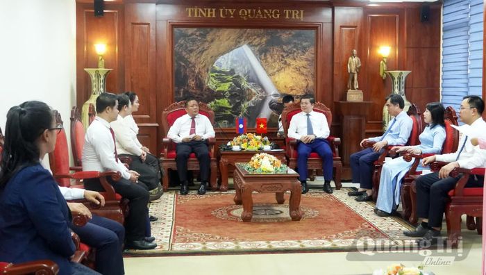 Quang cảnh buổi tiếp xã giao - Ảnh: N.M