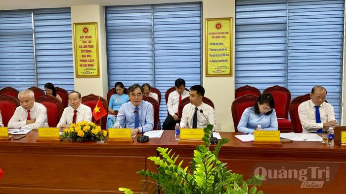Các đại biểu tỉnh Quảng trị dự hội đàm - Ảnh: H.N
