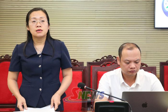 Lãnh đạo Sở Tài chính phát biểu tại cuộc làm việc.