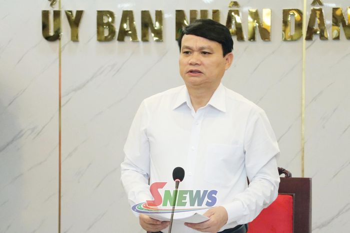 Phó Chủ tịch UBND tỉnh Đặng Ngọc Hậu phát biểu kết luận cuộc làm việc.