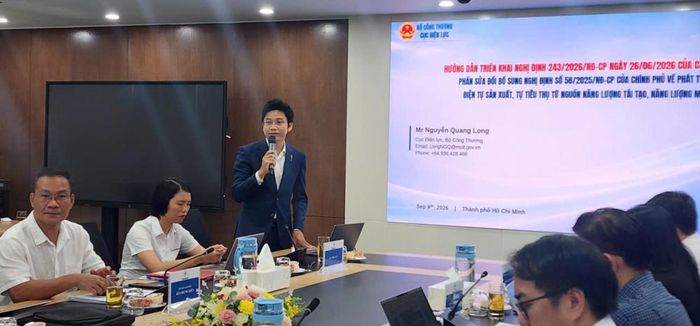 Ông Nguyễn Quang Long, đại diện Cục Điện lực, Bộ Công Thương