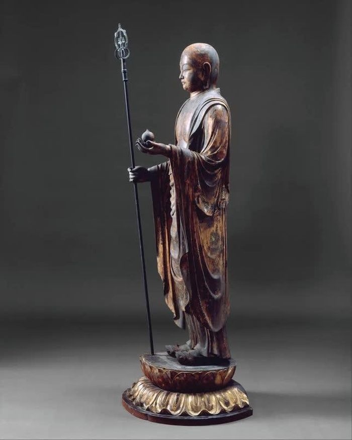 Địa Tạng Đại sĩ, tượng gỗ thếp vàng thời kỳ Kamakura, thế kỷ XII-XIII, Nhật Bản