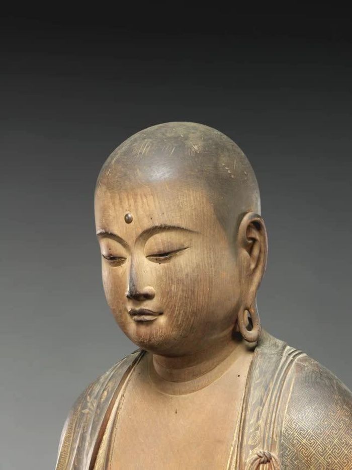 Tôn dung Địa Tạng Đại sĩ, tượng gỗ vẽ vàng, thời kỳ Kamakura, thế kỷ XIV, Nhật Bản
