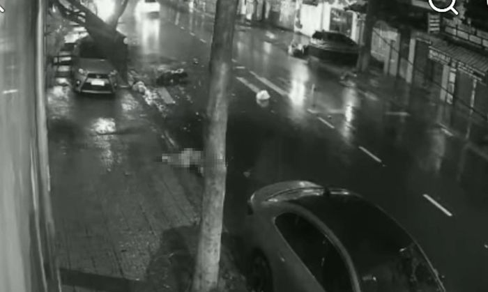Hiện trường vụ tai nạn (Ảnh cắt từ clip).
