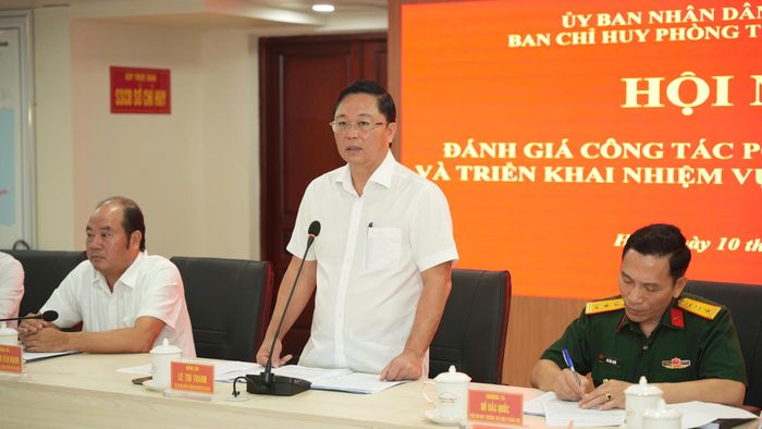 Ông Lê Trí Thanh, Chủ tịch UBND TP Huế đề nghị các địa phương chủ động ứng phó với thiên tai.