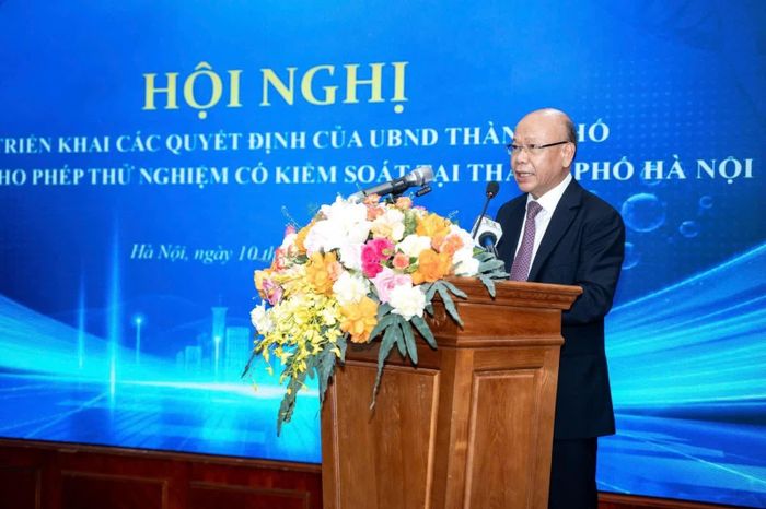 Ông Lê Văn Tuấn - Chủ tịch HĐQT Công ty cổ phần Tư vấn xây dựng và công nghệ mỏ phát biểu. Ảnh: Nguyên Phương