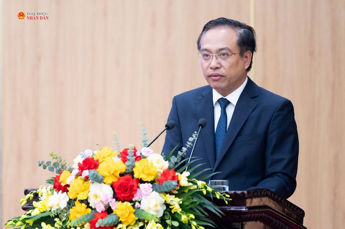 Phó Chủ tịch UBND tỉnh Ninh Bình Đặng Thanh Sơn phát biểu tại hội nghị