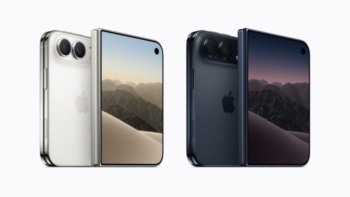 iPhone Duo có hai tùy chọn màu sắc gồm trắng ánh sao (Star White) và xanh trời đêm (Night Sky). Ảnh: Apple