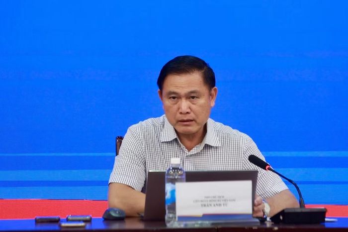 Ông Trần Anh Tú chia sẻ về mục tiêu của tuyển U23 Việt Nam tại ASIAD 20. Ảnh: Nguyễn Bình
