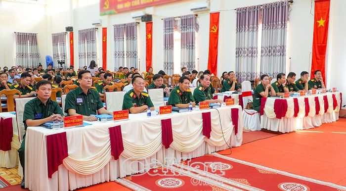 Các đại biểu tham dự tại cuộc diễn tập chiến đấu phòng thủ Xã Nguyễn Phích năm 2026.