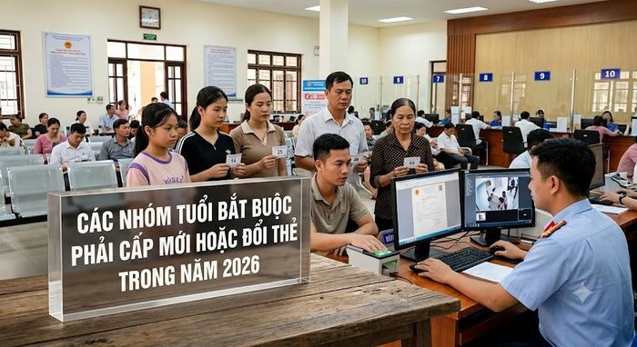 Các nhóm tuổi bắt buộc phải cấp mới hoặc đổi thẻ trong năm 2026. Ảnh minh họa.