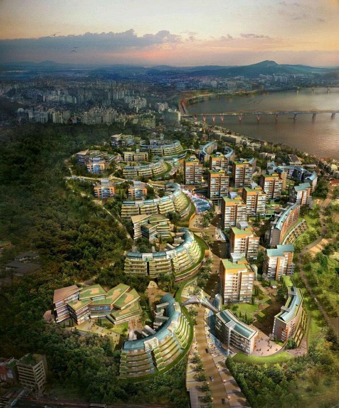 Cận cảnh khu Hannam The Hill giàu có. Ảnh: X