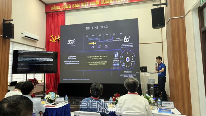 Ông Hoàng Ngọc Thức, đại diện Qualcomm Việt Nam chia sẻ tại Hội thảo