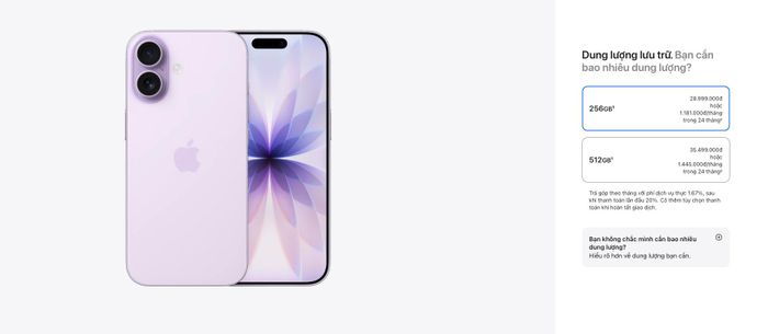 iPhone 17 bản tiêu chuẩn lên gần 30 triệu đồng tại Việt Nam.