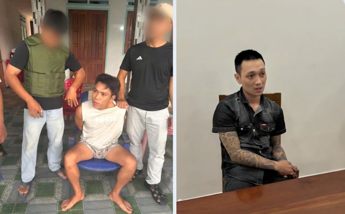 Trung và Ân bị bắt giữ. (Ảnh: C.A)