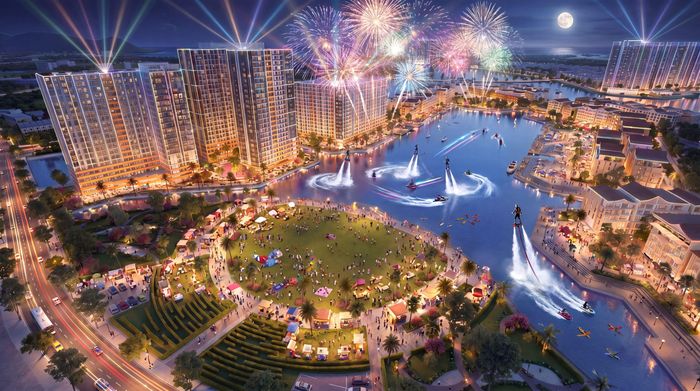 Vị trí liền kề Festival Island giúp The Elite đón đầu dòng khách từ trung tâm giải trí và kinh tế đêm.
