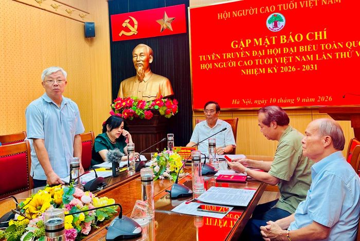 Ban tổ chức thông tin tới báo chí Tháng hành động vì người cao tuổi năm 2026. Ảnh: Bảo Lâm