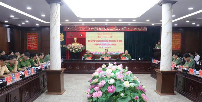 Quang cảnh hội nghị. Ảnh: Công an thành phố Hà Nội