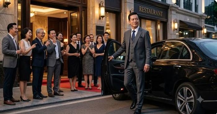 Lưu Đào cố tỏ vẻ khiêm tốn, nói rằng đây chỉ là xe thuê. Thế nhưng trong lòng anh lại vô cùng đắc ý. Ảnh minh họa