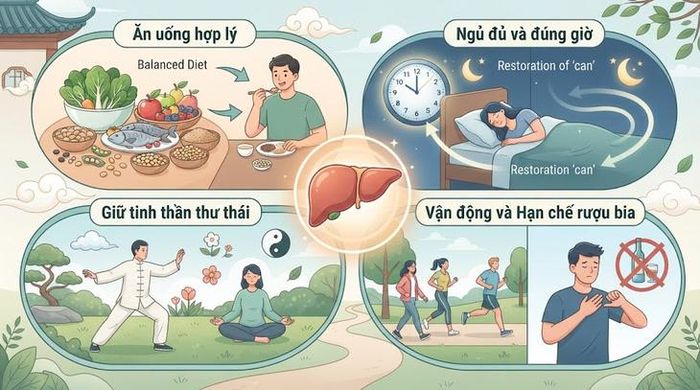Các biện pháp dưỡng gan theo y học cổ truyền. Ảnh AI.