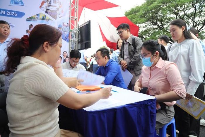 Ngày hội việc làm ngành Y tế TPHCM năm 2026 ghi nhận số ứng viên kỷ lục. Ảnh: P.Thương.