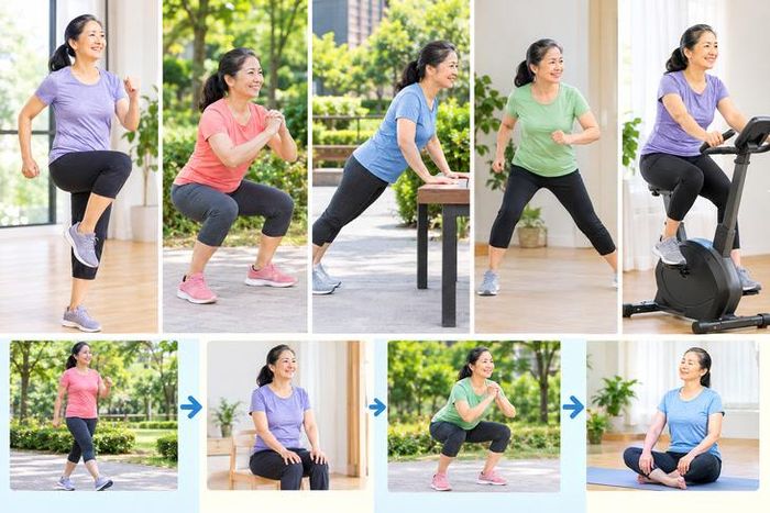 Các bài tập HIIT trong chương trình tập luyện đốt cháy nhiều calo. Ảnh AI.