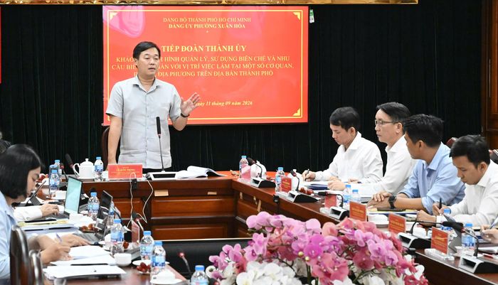  Phó Bí thư Thường trực Thành ủy TPHCM Lê Quốc Phong phát biểu chỉ đạo. Ảnh: VIỆT DŨNG 