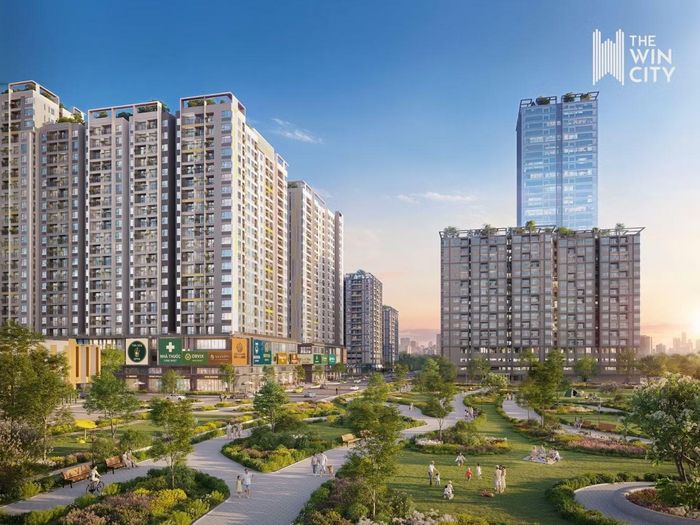 The Win City được quy hoạch theo mô hình đô thị phức hợp, kết hợp không gian sống, thương mại và mảng xanh, đáp ứng nhu cầu an cư của các gia đình trẻ - Ảnh: Thắng Lợi Homes