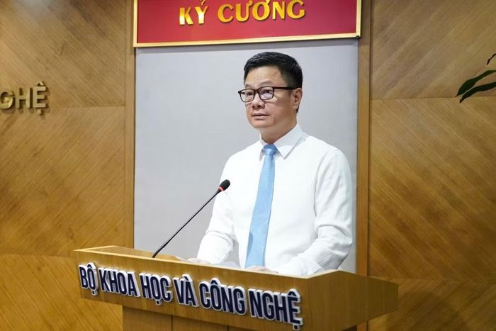 Cục trưởng Cục Thông tin, Thống kê Trần Đắc Hiến phát biểu tại sự kiện. (Ảnh: Bộ Khoa học và Công nghệ)