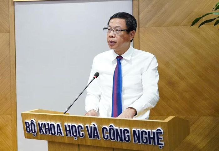 Thứ trưởng Bộ Khoa học và Công nghệ Lê Xuân Định phát biểu tại buổi lễ. (Ảnh: Bộ Khoa học và Công nghệ)