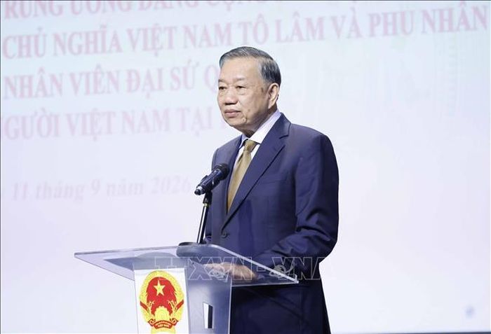 Tổng Bí thư, Chủ tịch nước Tô Lâm phát biểu. Ảnh: Thống Nhất/TTXVN