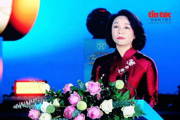 Phó Chủ tịch UBND thành phố Hà Nội Vũ Thu Hà phát biểu tại sự kiện.