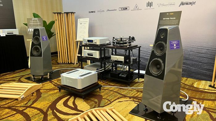 Cặp loa của hãng Willson Audio tại triển lãm