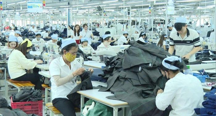 Lượng đơn đặt hàng xuất khẩu lớn nên việc làm, thu nhập của công nhân may được đảm bảo