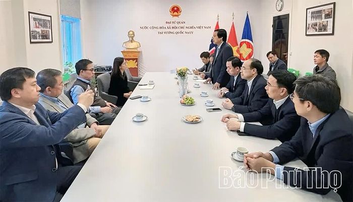 Đoàn công tác của tỉnh Phú Thọ làm việc với Đại sứ quán Việt Nam tại Vương quốc Na Uy.