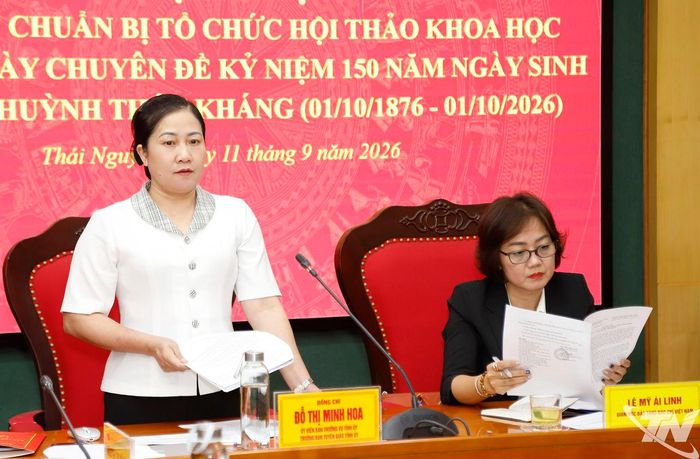 Đồng chí Trưởng Ban Tuyên giáo Tỉnh ủy Đỗ Thị Minh Hoa kết luận Hội nghị.