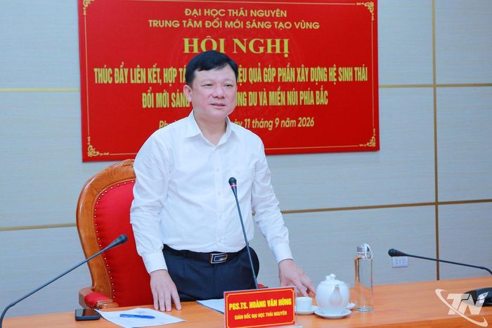 Lãnh đạo Đại học Thái Nguyên phát biểu tại Hội nghị.