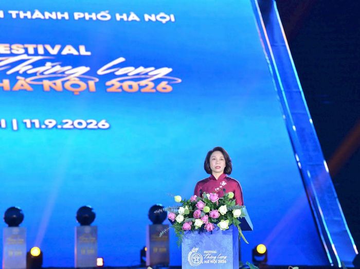 Phó Chủ tịch UBND TP Hà Nội Vũ Thu Hà phát biểu khai mạc Festival Thăng Long - Hà Nội 2026.