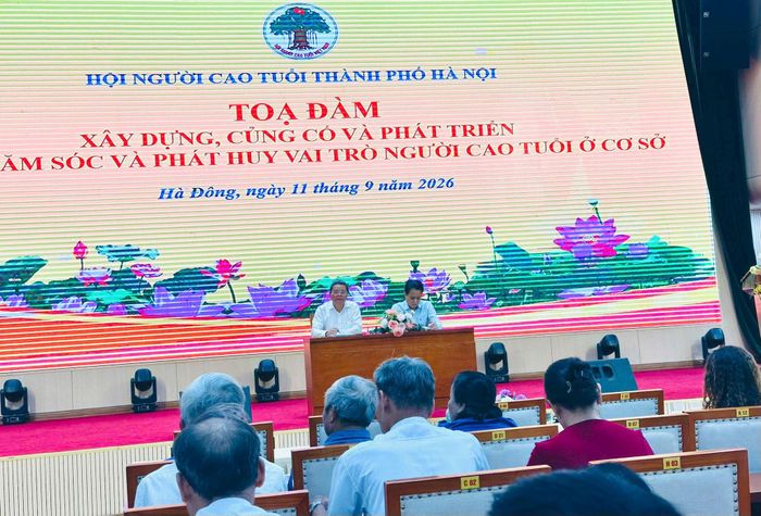 Quang cảnh tọa đàm “Xây dựng, củng cố và phát triển Quỹ Chăm sóc và phát huy vai trò NCT ở cơ sở”. Ảnh: Bảo Lâm