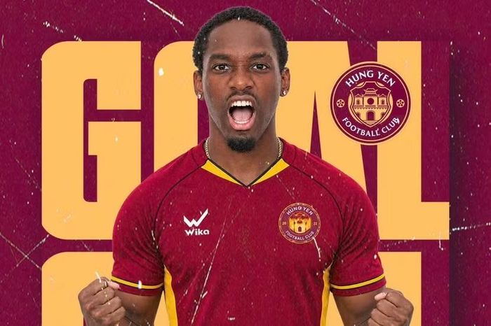 Joseph Khalio lập cú đúp giúp Hưng Yên FC thắng đậm Cần Thơ ngày ra quân (Ảnh: HYFC)