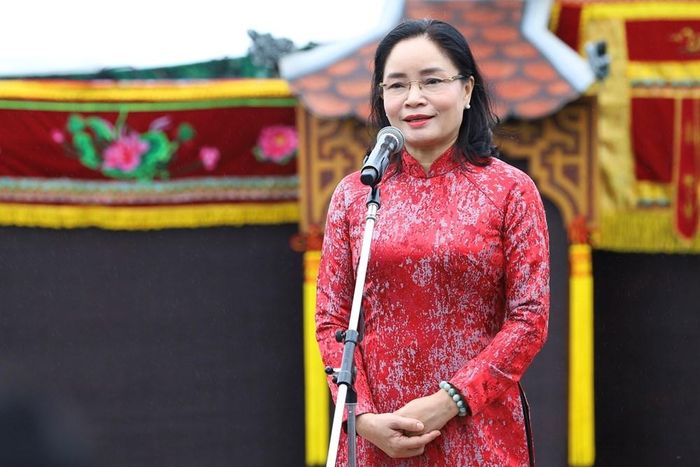 Thứ trưởng Bộ VHTTDL Trịnh Thị Thủy phát biểu tại Lễ khai mạc