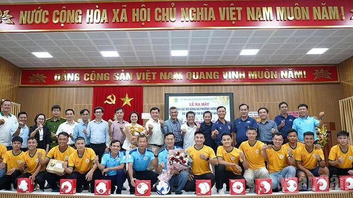 Câu lạc bộ bóng đá phường Hương Trà là Câu lạc bộ bóng đá cấp xã, phường đầu tiên được ra mắt tại thành phố Đà Nẵng. (Ảnh: HƯƠNG TRÀ)