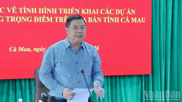 Ủy viên Bộ Chính trị, Phó Thủ tướng Thường trực Chính phủ Phạm Gia Túc phát biểu kết luận tại buổi làm việc. (Ảnh: HỮU TÙNG)